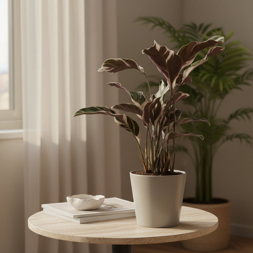 Calathea Fusion White Basic — D14 x H40 cm - Verdeia