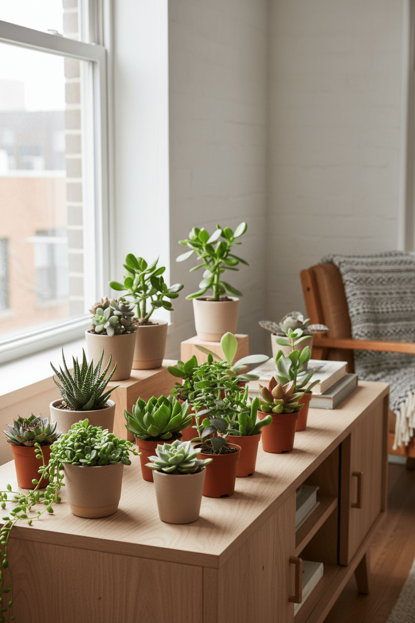 Mix de 20 Succulentes — Plantes grasses — Ø5,5 cm — H7 cm - Verdeia