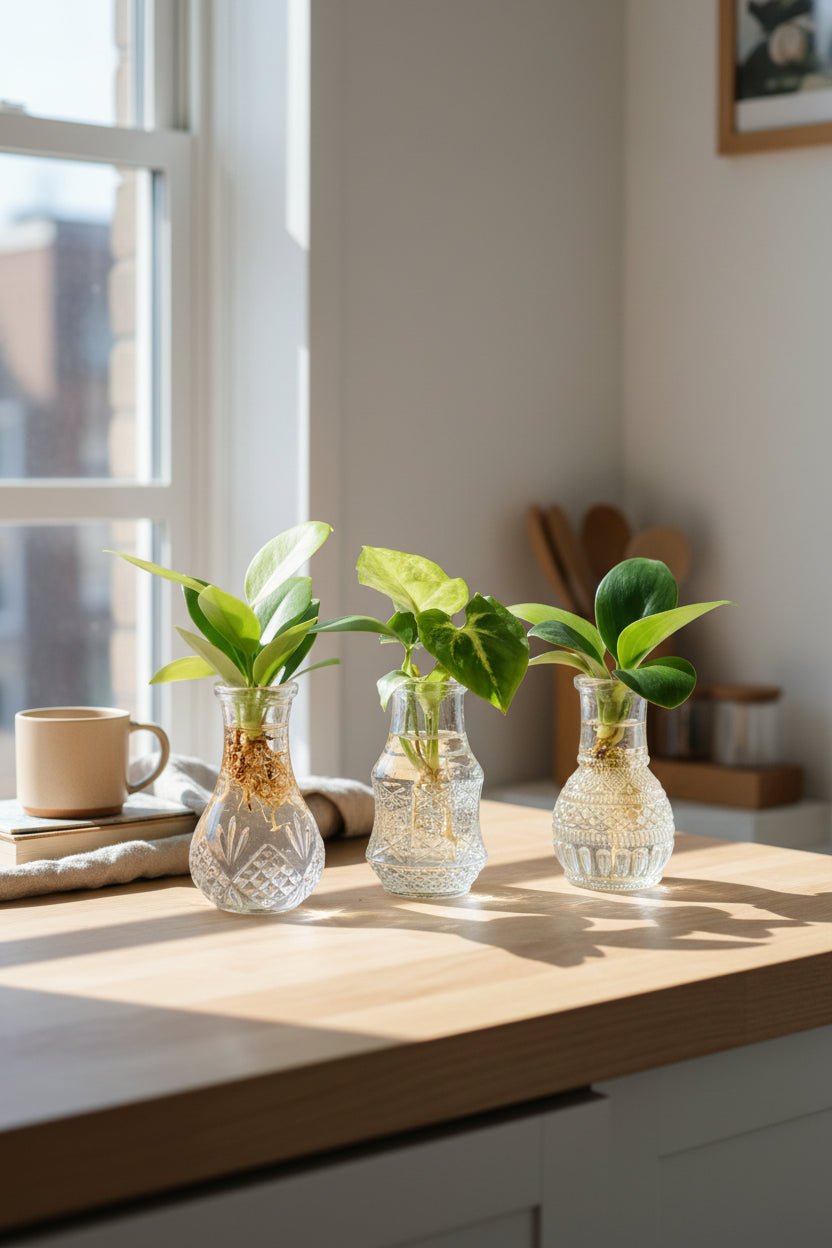 Mix de plantes en bocal Berlin — Lot de 3 — Ø7 cm — H10 cm - Verdeia