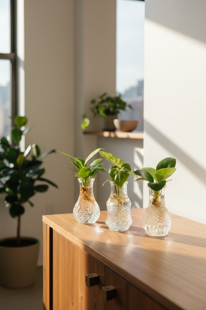 Mix de plantes en bocal Berlin — Lot de 3 — Ø7 cm — H10 cm - Verdeia