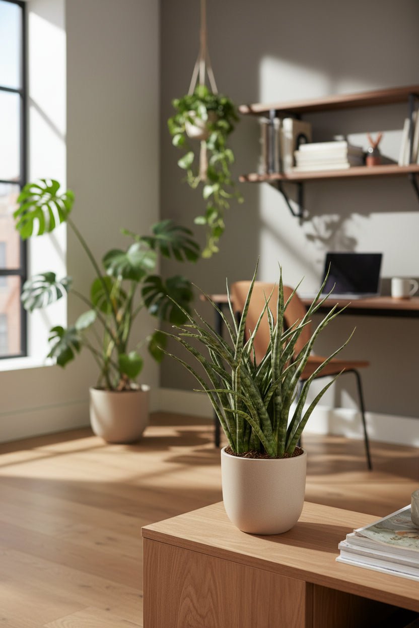 Sansevieria Fernwood Punk — Langue de belle - mère — Ø12 cm — H35 cm - Verdeia