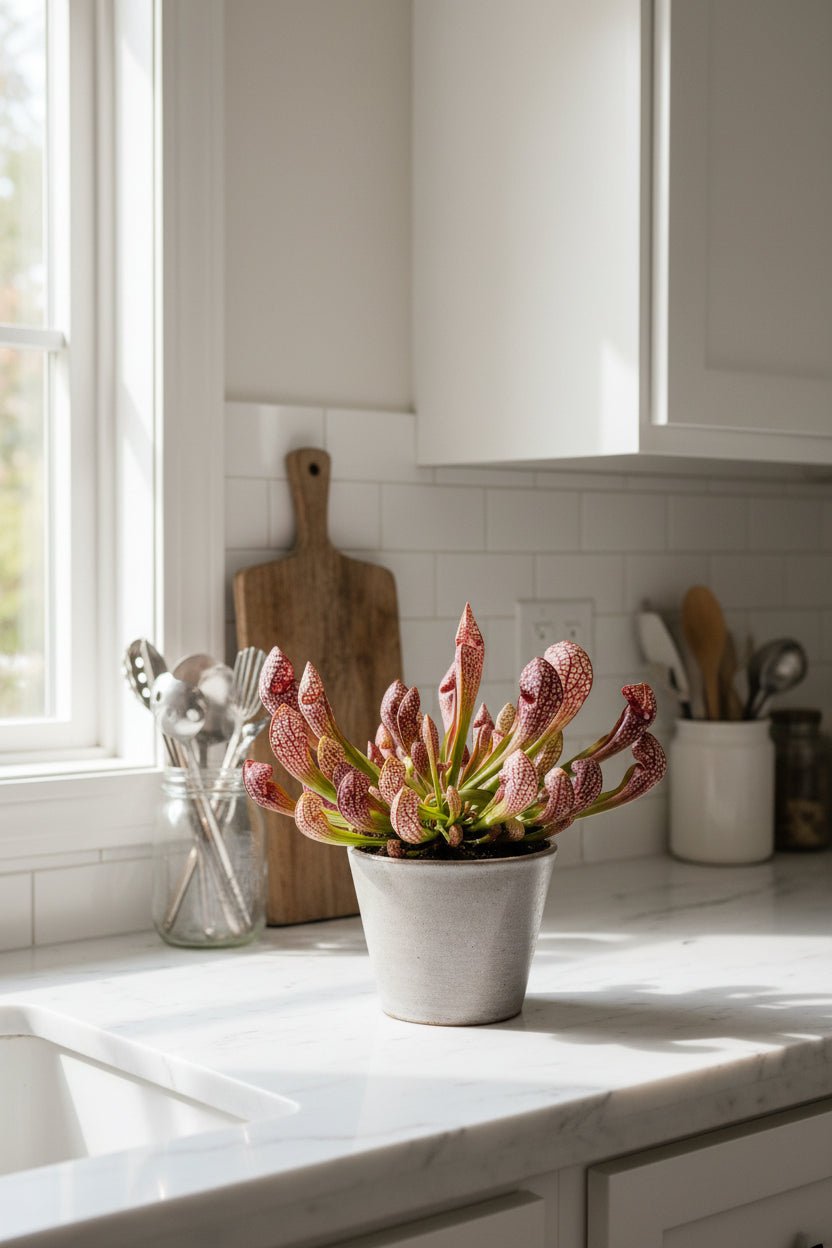 Sarracenia ‘Scarlet Belle’ – Plante carnivore – D12 x H20 cm - Verdeia