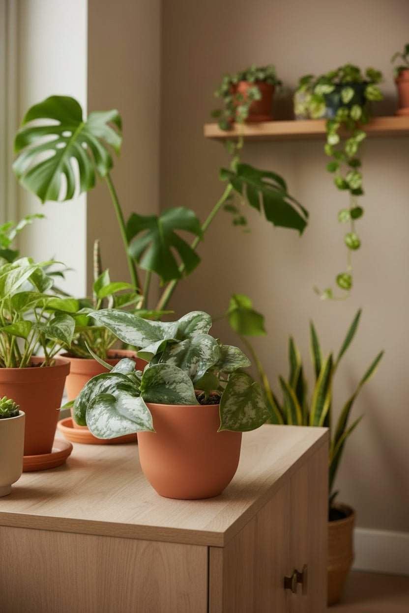 Scindapsus Pictus Trebie — Pothos argenté — Ø12 cm — H25 cm - Verdeia