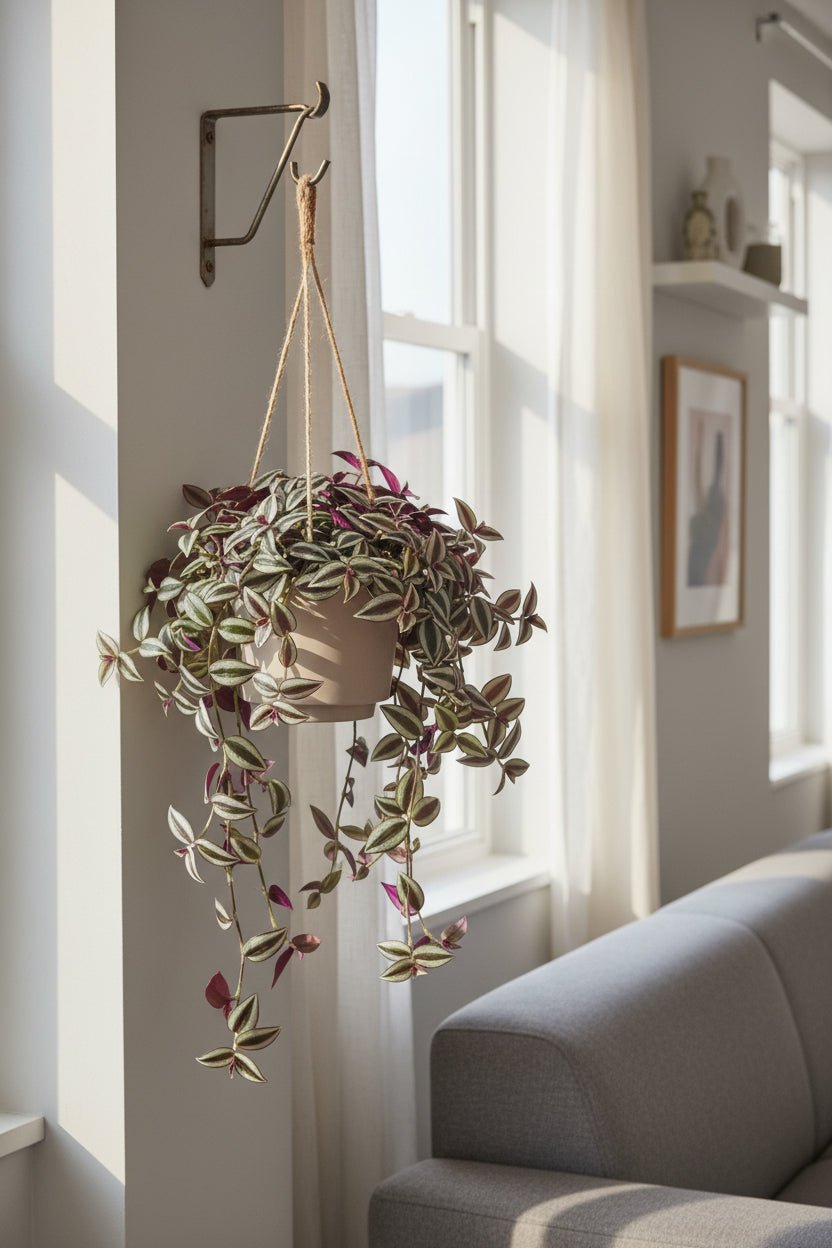 Tradescantia Zebrina Purpusii — Misère pourpre — Ø17 cm — H30 cm - Verdeia