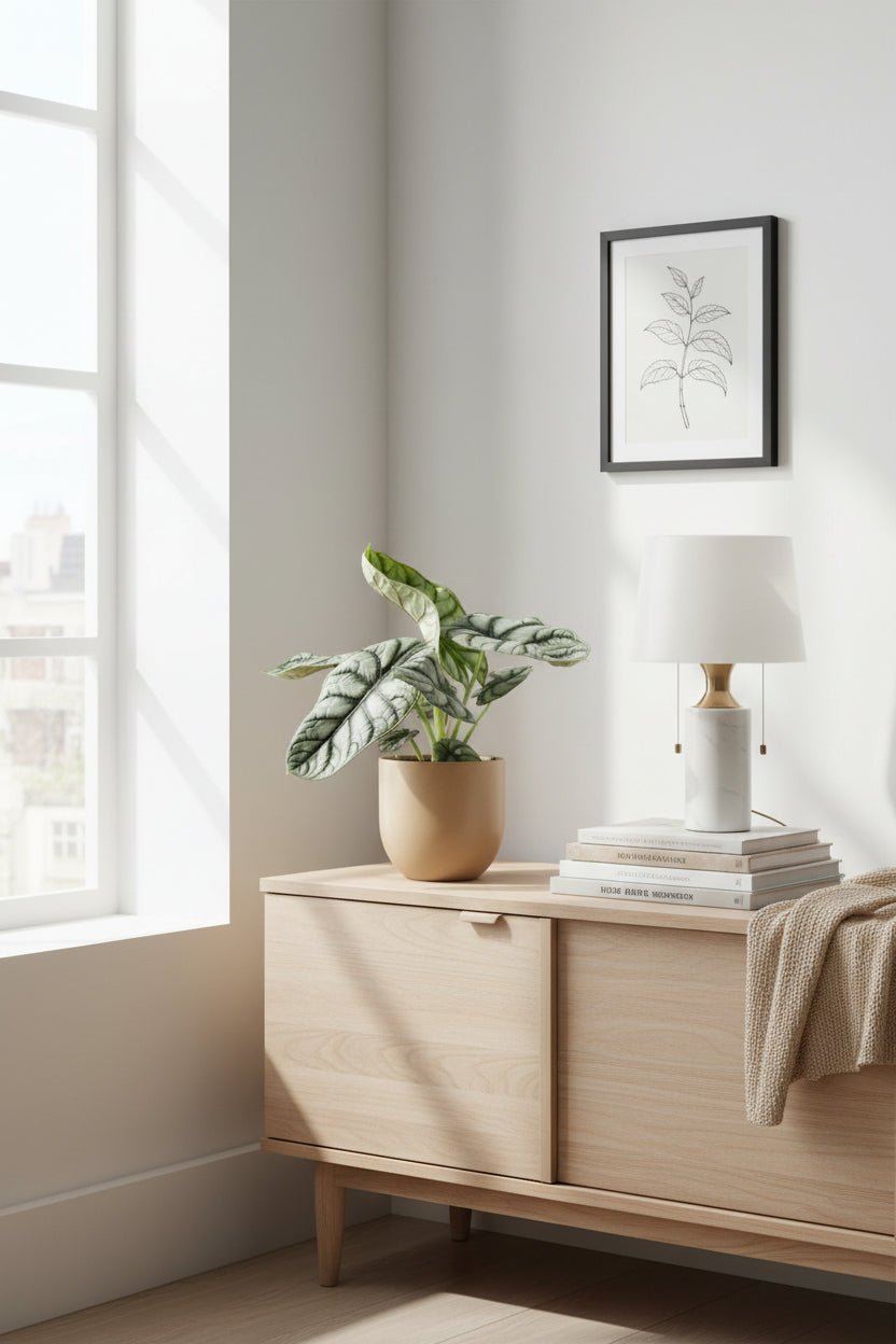 Alocasia Nebula Silver Compacta — Ø14 cm — H30 cm - Verdeia