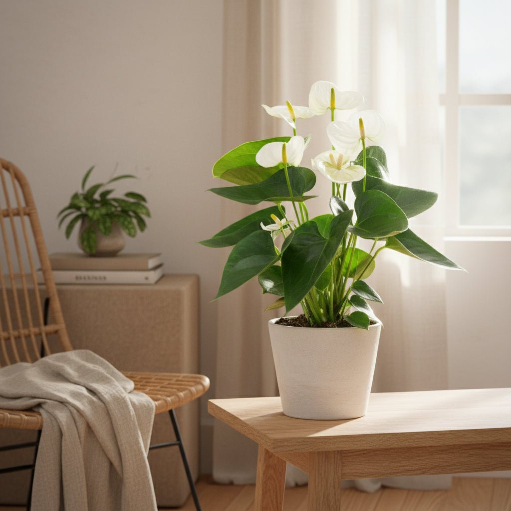 Anthurium White — Ø12 cm — H43 cm - Verdeia