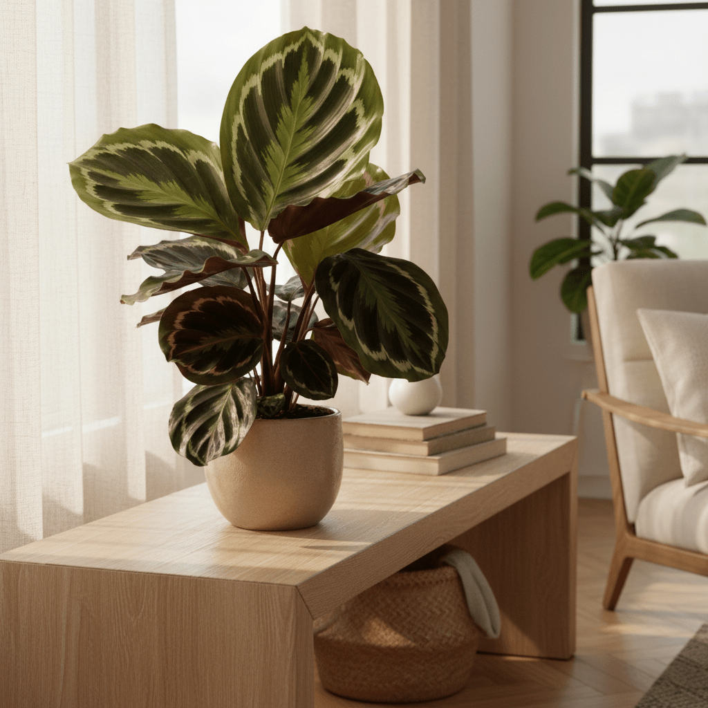 Calathea Medallion – Plante paon tropicale au feuillage marbré - Verdeia
