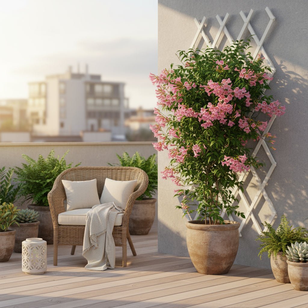 Campsis ‘Pink Panther’ — Bignone rose trompette - Verdeia