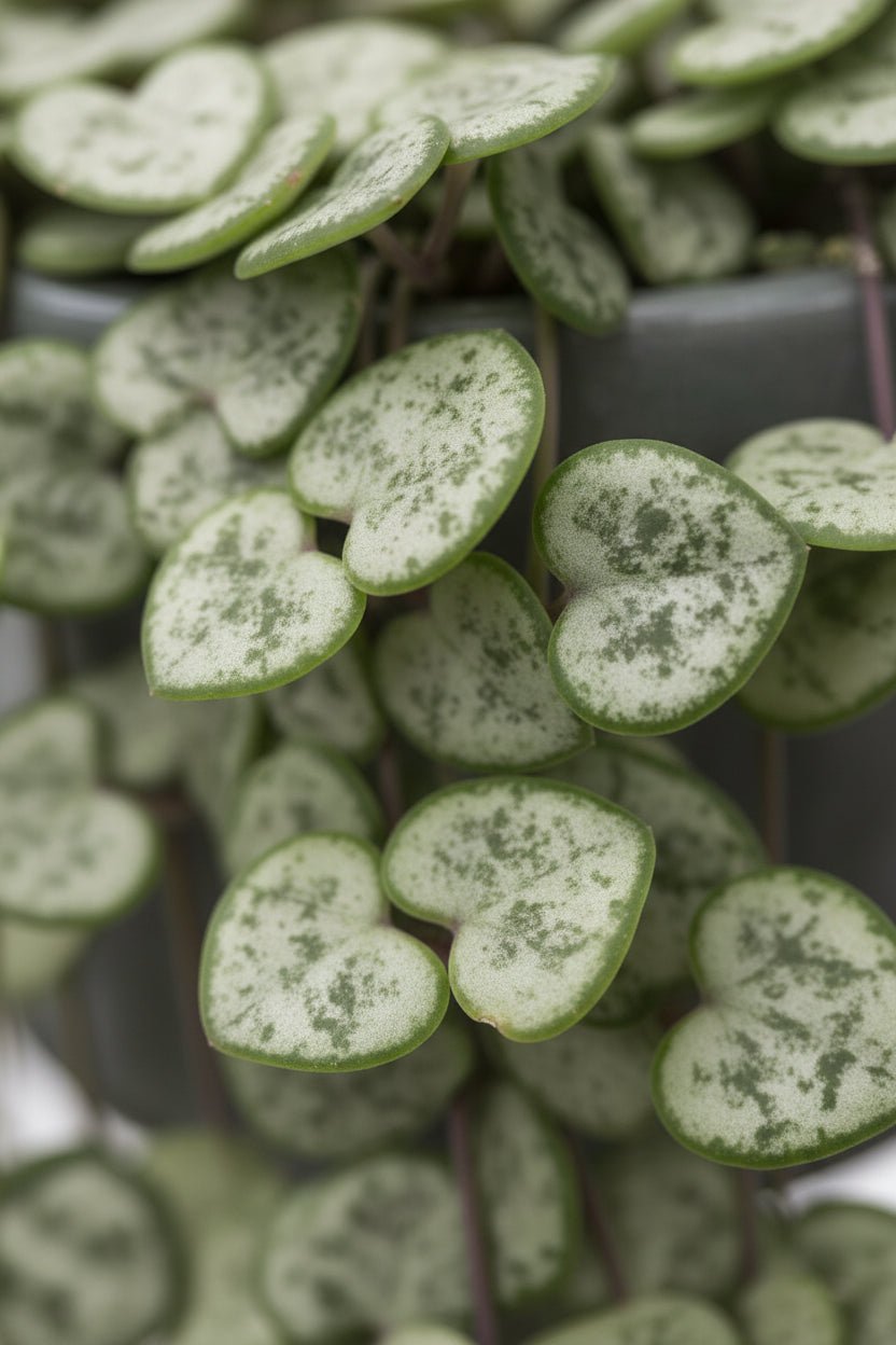 Ceropegia Woodii — Chaîne de cœurs — Ø14 cm — H50 cm - Verdeia