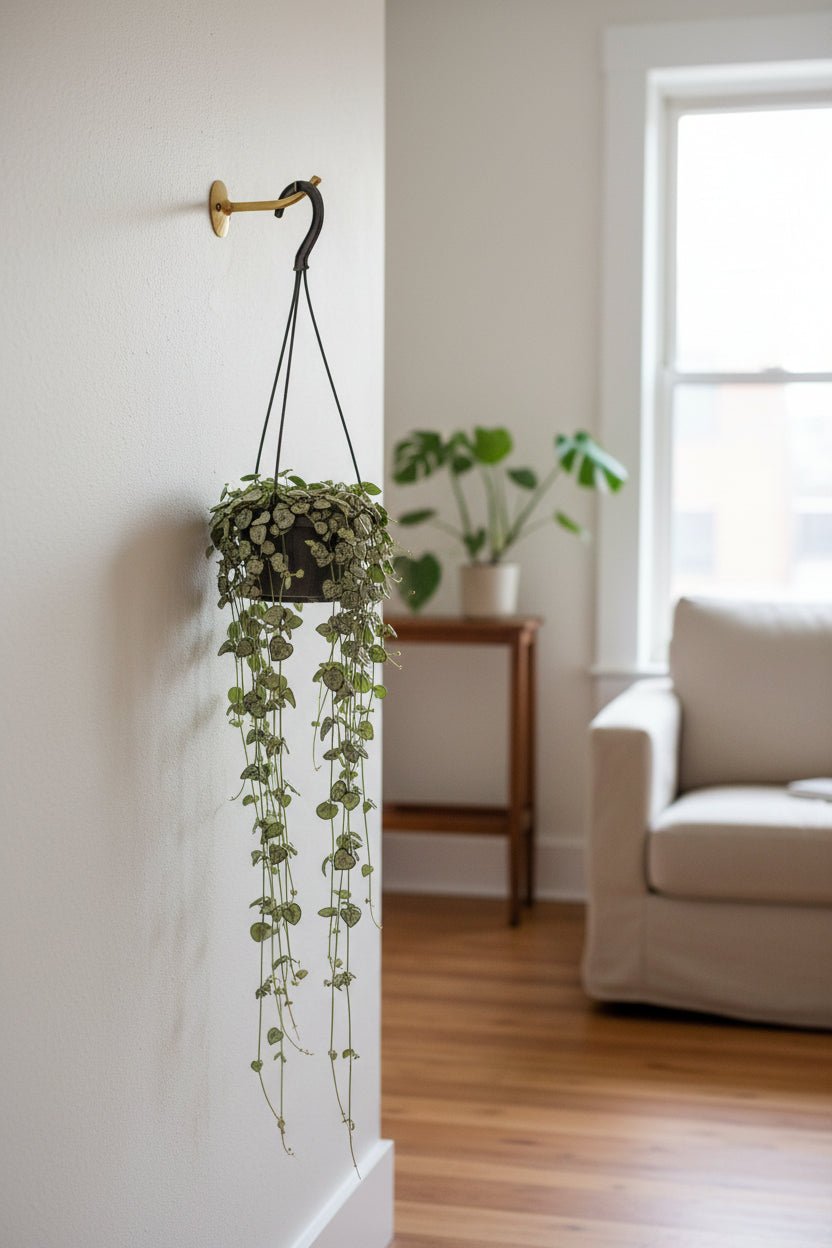 Ceropegia Woodii — Chaîne de cœurs — Ø14 cm — H50 cm - Verdeia