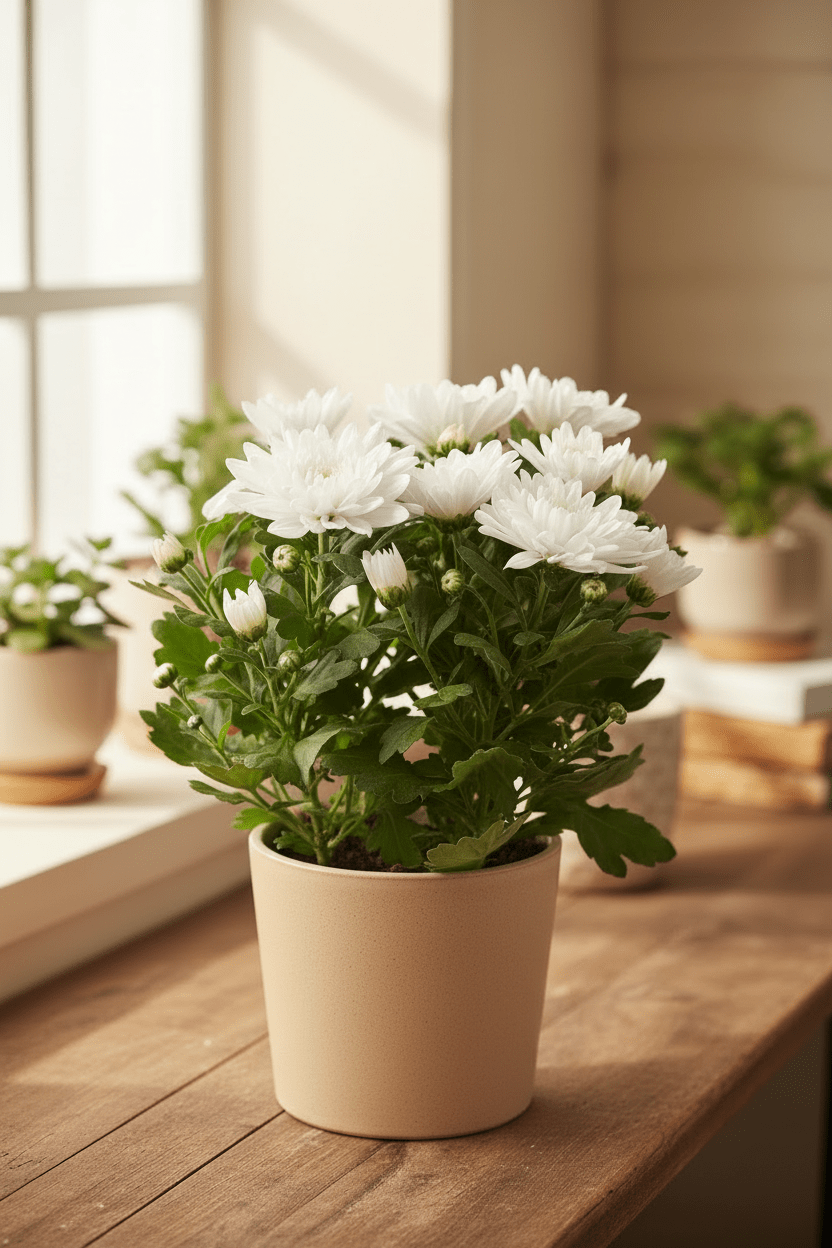 Chrysanthemum Brave — Ø12 cm — H26 cm - Verdeia