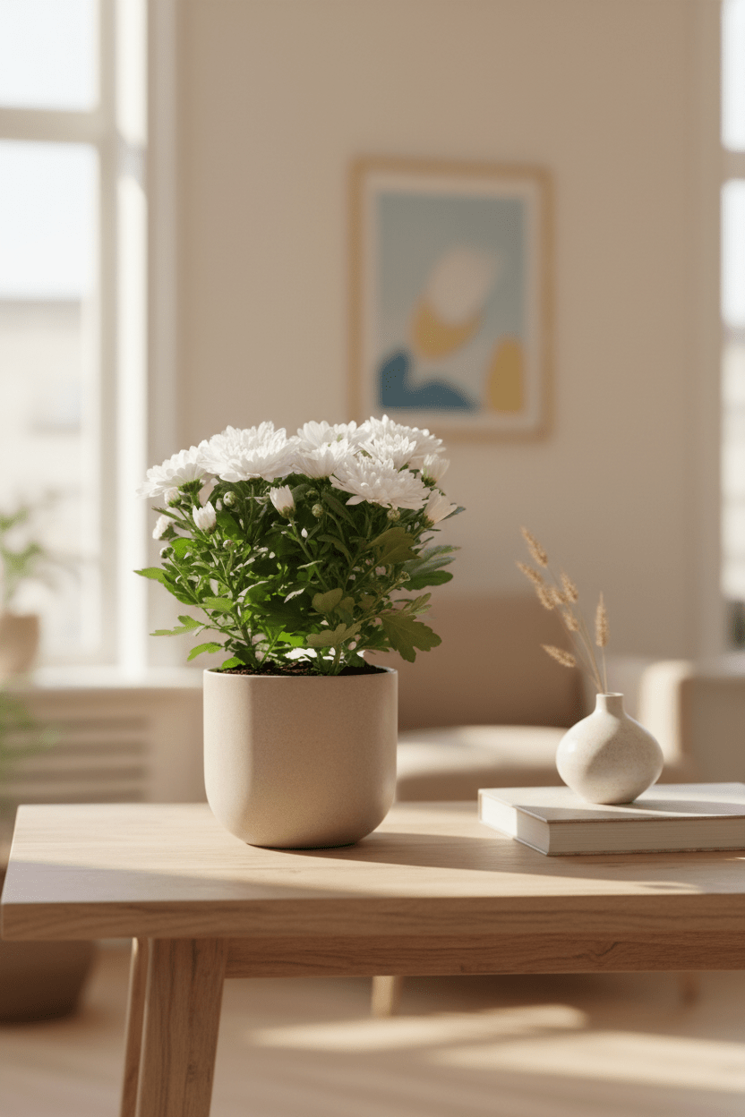 Chrysanthemum Brave — Ø12 cm — H26 cm - Verdeia