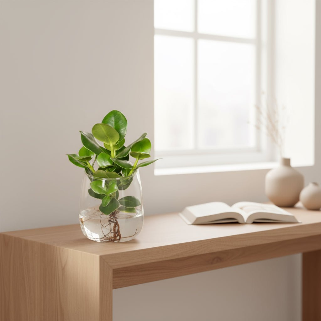 Clusia hydroponique en verre Kingston – Ø12cm – ↕30cm - Verdeia