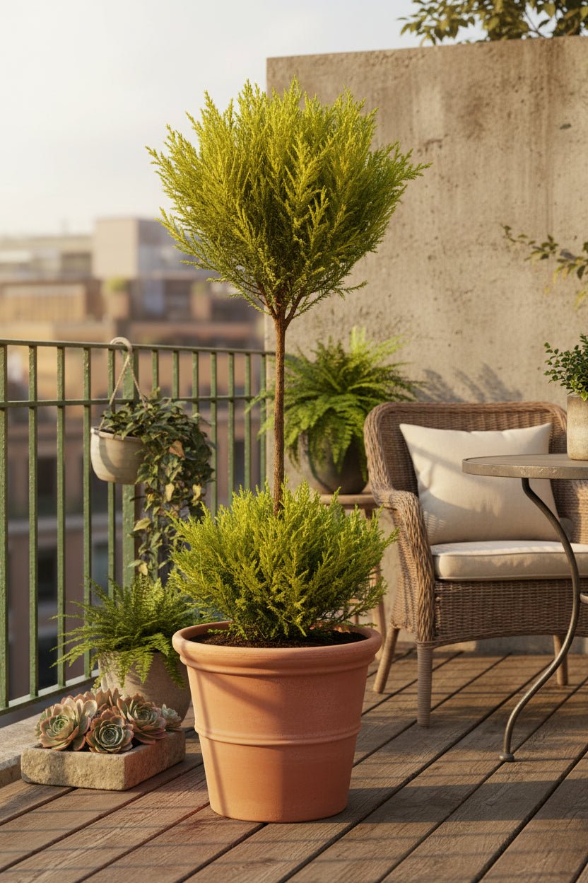 Cupressus Goldcrest Wilma — Cyprès doré — Ø14 cm — H60 cm - Verdeia