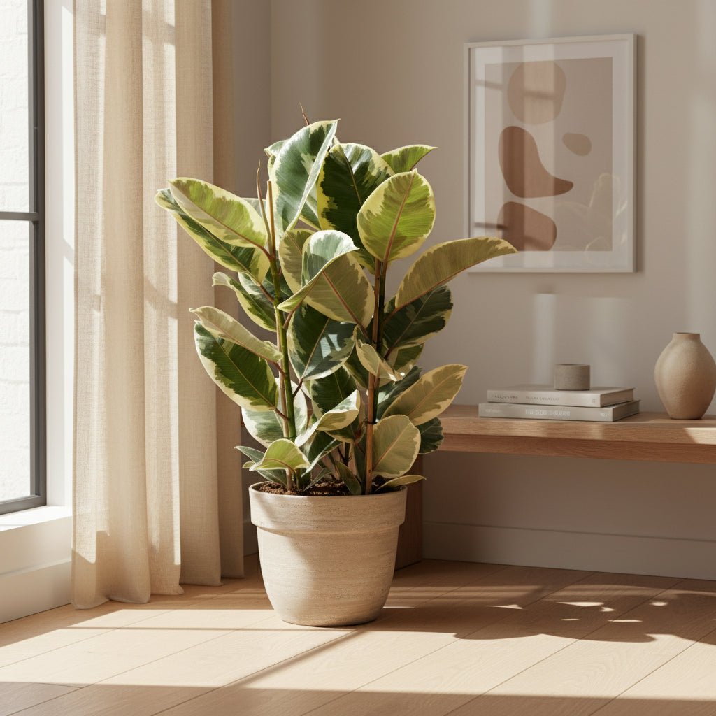 Ficus Elastica Tineke - Caoutchouc panaché - Verdeia