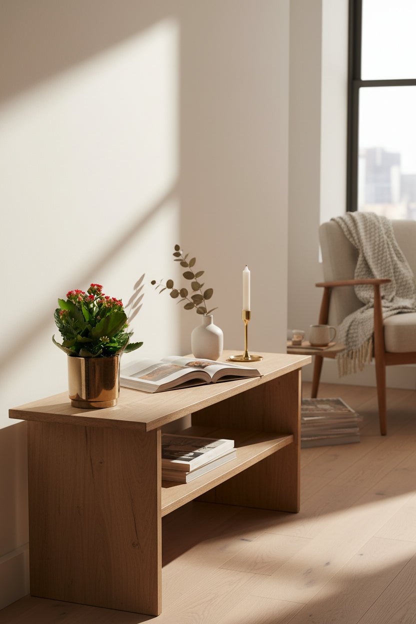 Kalanchoe Red + Pot céramique bronze doré — Ø12 cm — H27 cm - Verdeia