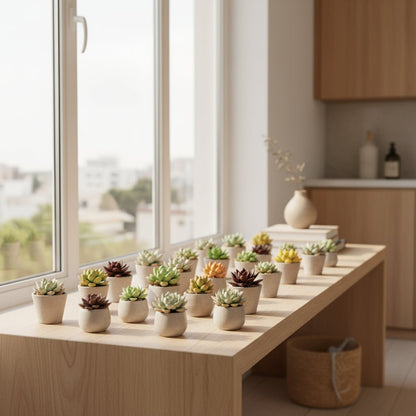 Mix de 20 Succulentes - 5,5 x 10 cm - Verdeia