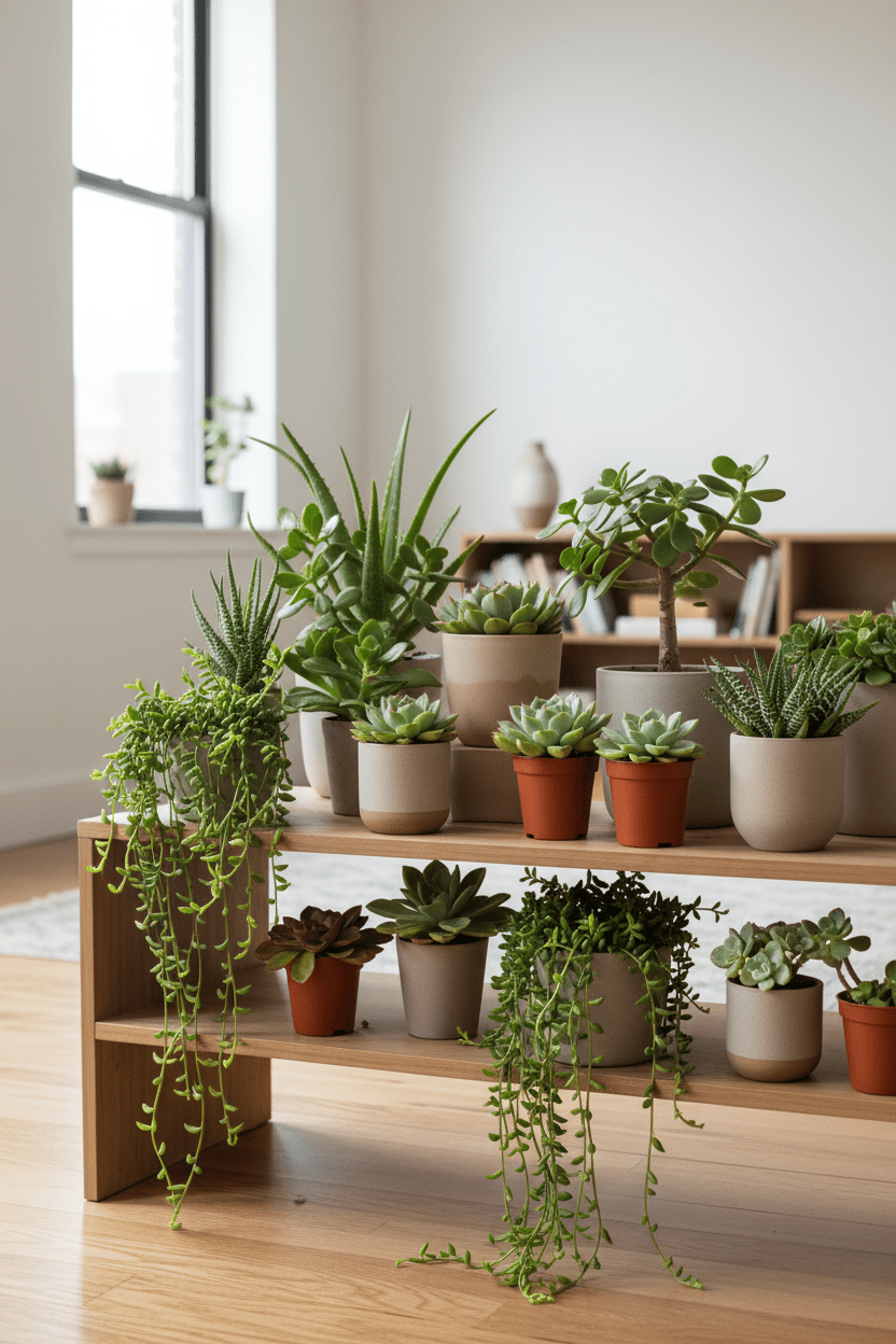 Mix de 20 Succulentes — Plantes grasses — Ø5,5 cm — H7 cm - Verdeia