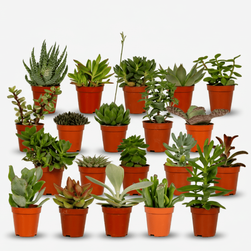 Mix de 20 Succulentes — Plantes grasses — Ø5,5 cm — H7 cm - Verdeia