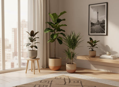 Mix de plantes vertes — Lot de 4 — Ø17 cm — H55–75 cm - Verdeia