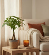 Pachira aquatica – Panier tressé naturel (Ø12 x H45 cm) - Verdeia