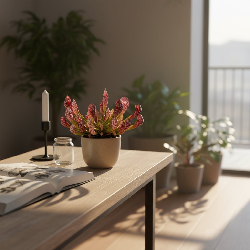 Sarracenia ‘Scarlet Belle’ – Plante carnivore – D12 x H20 cm - Verdeia