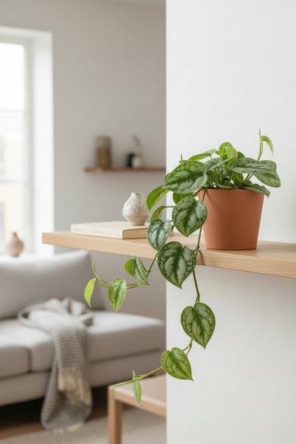 Scindapsus Pictus Trebie — Pothos argenté — Ø12 cm — H25 cm - Verdeia