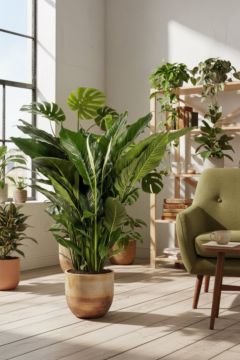 Spathiphyllum Sweet Sebastiano — Fleur de lune — Ø24 cm — H110 cm - Verdeia