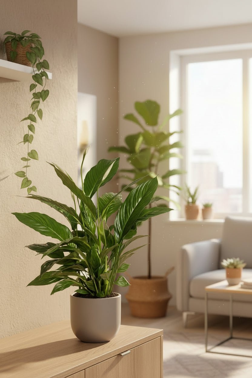 Spathiphyllum Vivaldi — Fleur de lune — Ø17 cm — H70 cm - Verdeia