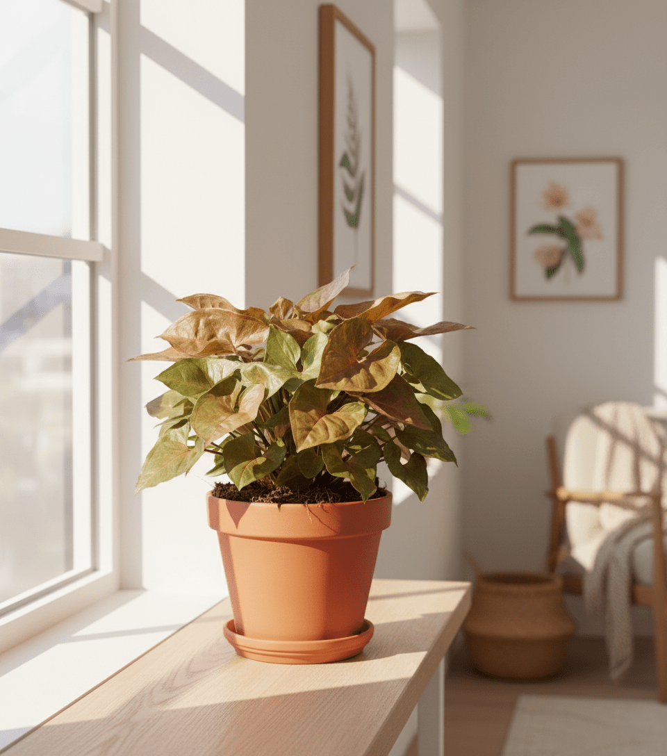 Syngonium Maria — Pied d’oie rose cuivré - D14 x H25 cm - Verdeia