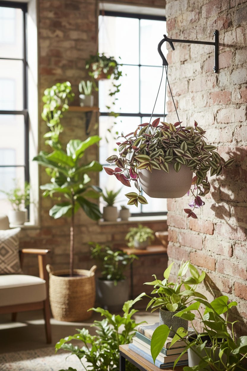 Tradescantia Zebrina Purpusii — Misère pourpre — Ø17 cm — H30 cm - Verdeia