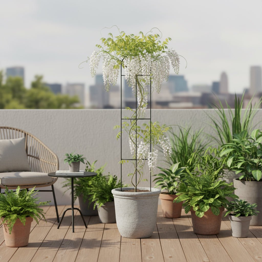 Wisteria floribunda ‘Alba’ – Glycine blanche – D15cm x H65cm - Verdeia